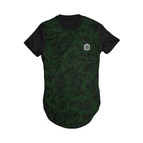 Camiseta Longline Rosa Verde Di Nuevo Masculina