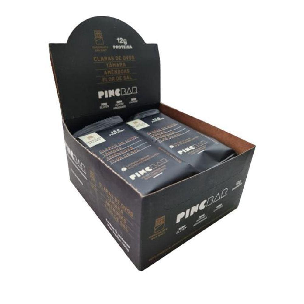 Barra Proteína Chocolate Sea Salt Sem Açúcar 50G Pincbar 12