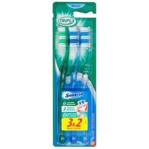 Escova Dental Sorriso Tripla Macia Leve 3 Pague 2