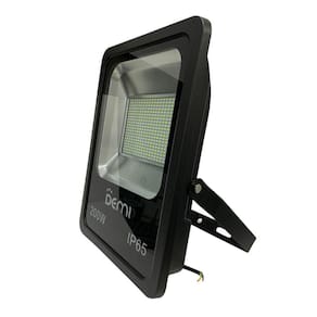 Refletor Projetor Led Slim 200w 6500k Bivolt Preto - Demi