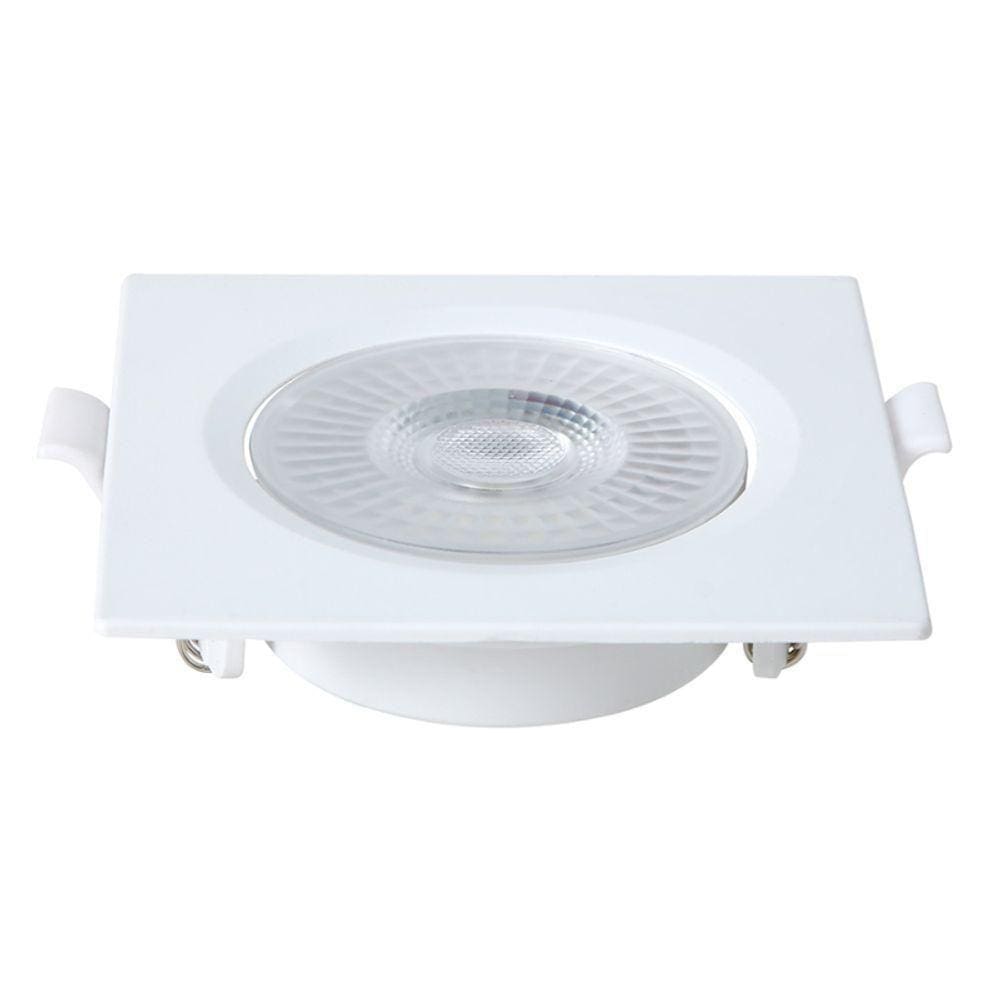 Spot Led Embutir Quadrado 8w Branco - Blumenau Iluminação 6500k Luz Branca