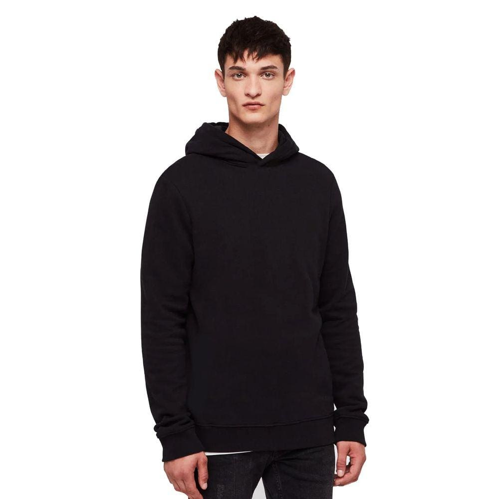 Moletom Flanelado Fechado com Capuz Preto Liso 100% Algodão