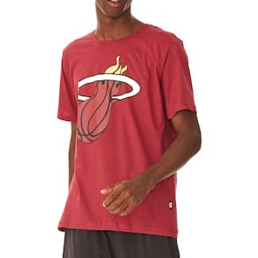 Camiseta Miami Heat Nba Vinho Masculina