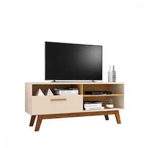 Rack Para TV De Até 55 Polegadas Off White/Cinamomo Paladio Bechara