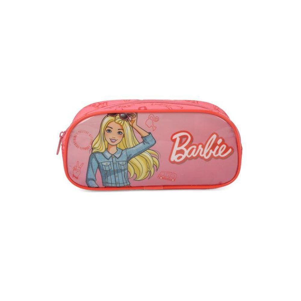 Estojo Escolar Barbie Fashion Vermelho - Luxcel