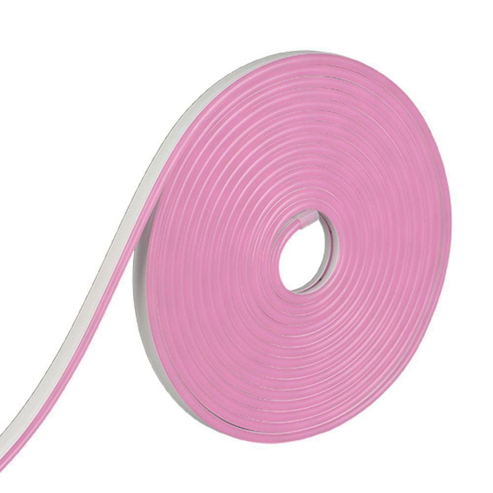 Fita De Led Neon Taschibra 8w/m Ip65 12v Cores | Valor Do Metro Rosa