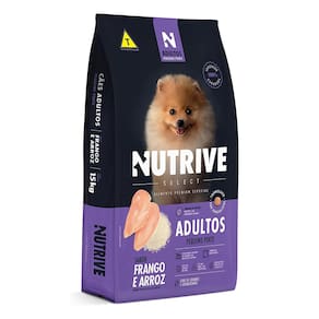 Ração Cães Nutrive Select Adultos Pequeno porte Frango e Arroz 15kg