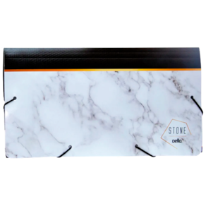 Pasta Porta documentos com elástico Dello Stone Preto