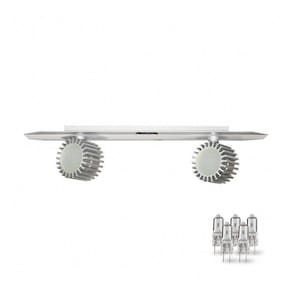 Luminária Spot Duplo Linear Móvel Taschibra Td 11/2 Prata 220v