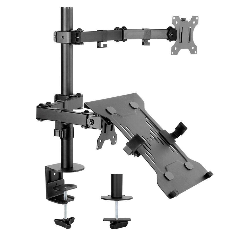 Suporte De Mesa Para Monitor De 13 A 27 Com Apoio Para Notebook Brasforma