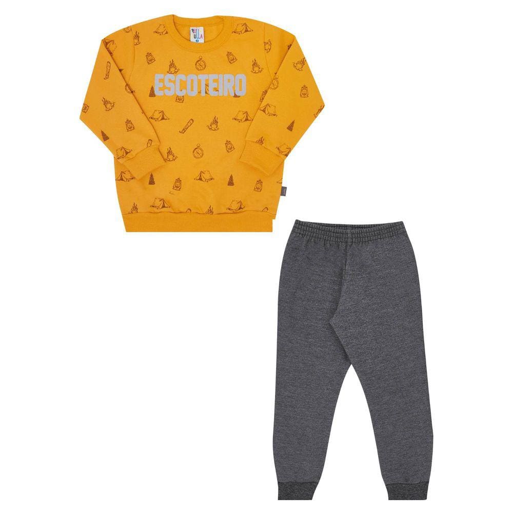Conjunto Infantil Menino Pulla Bulla Amarelo 49667