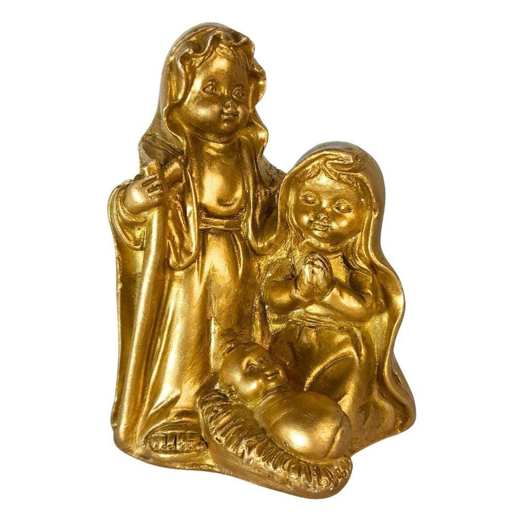Imagem Sagrada Família Delicada | Escultura Gesso | Artesanato