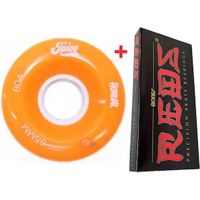 Roda Hondar Juice 65mm 80A + Rolamento Red Bones