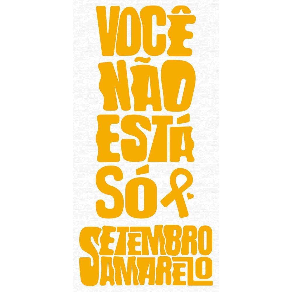 Adesivo Laço Setembro Amarelo Você Não Está Só 50X100Cm