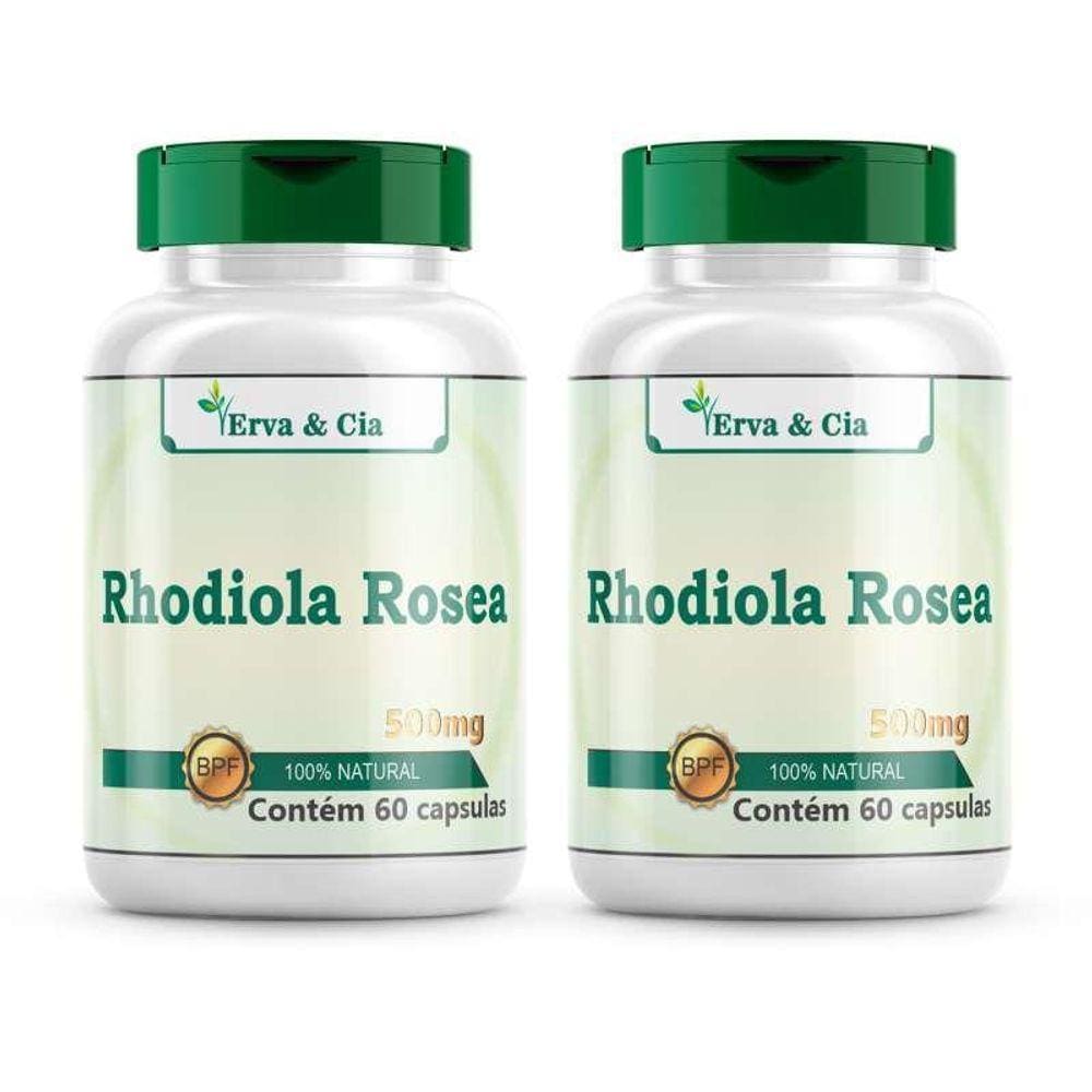 Rhodiola Rosea 100% Pura Raiz Dourada 500 Mg 2 Frascos