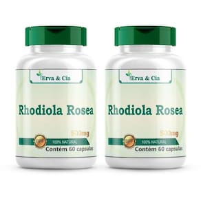 Rhodiola Rosea 100% Pura   Raiz Dourada   500 Mg 2 Frascos