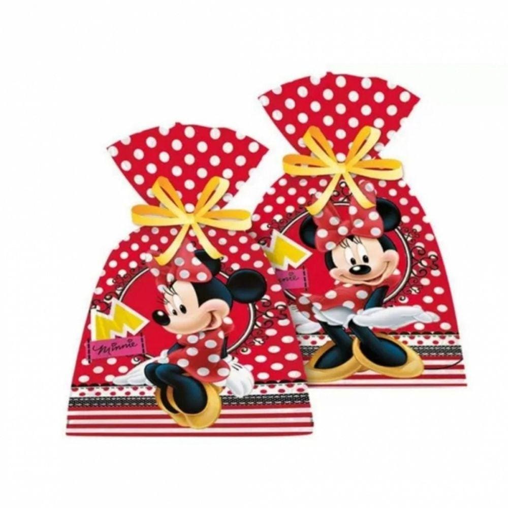 Sacola Red Minnie Mouse 12 Un Regina