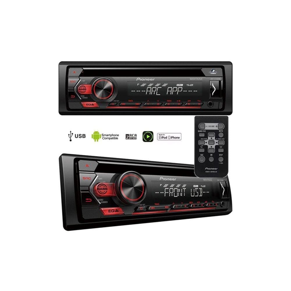 Som automotivo Pioneer DEH S1250UB com USB
