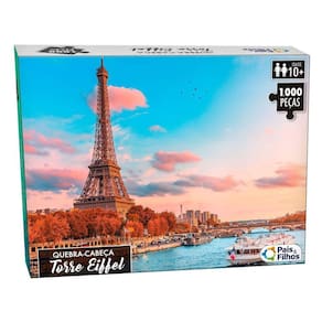 Quebra Cabeca Torre Eifel 1000 Pçs 63,7 X 45,5 Cm Pais Filho