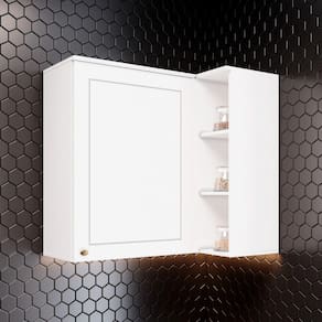Armário Aéreo de Cozinha Canto Reto 1 Porta Amy Casa 812