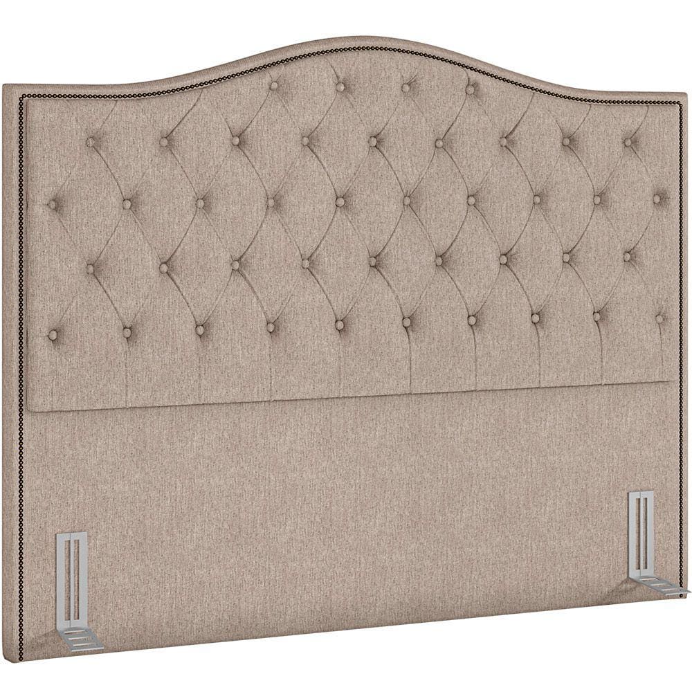 Cabeceira Cama Box Casal King 195 cm P05 Grécia Linho Bege - Lyam Decor