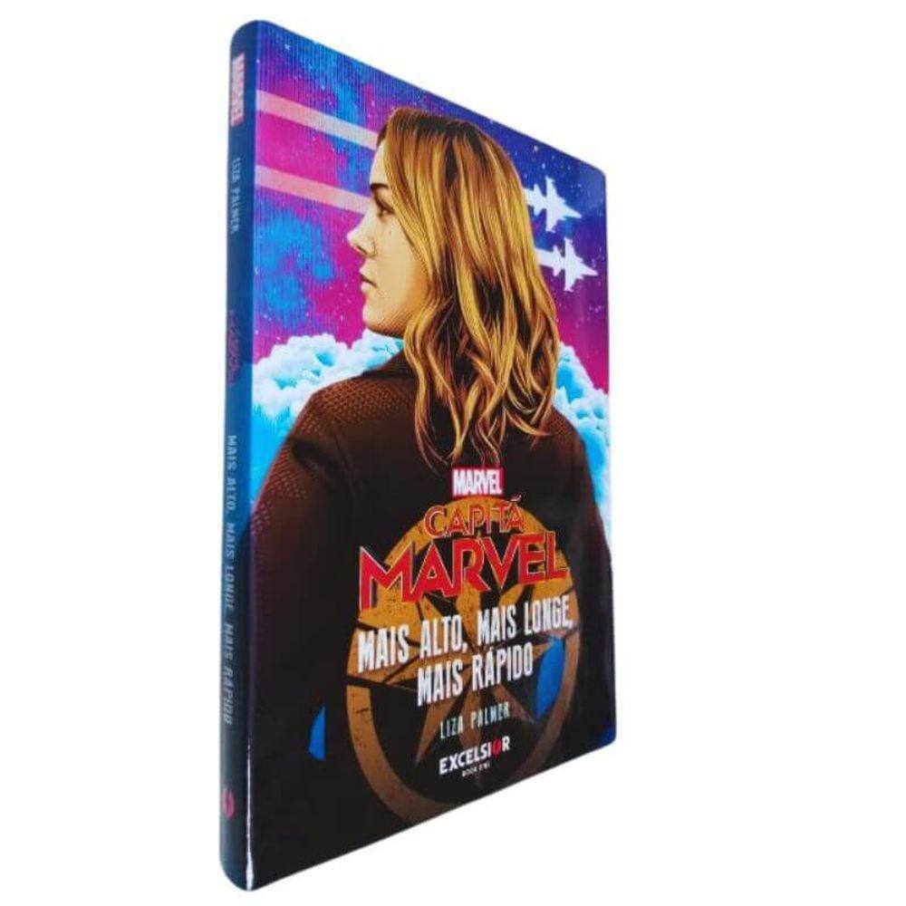 Livro Físico Capitã Marvel Liza Palmer Mais Alto, Mais Longe, Mais Rápido