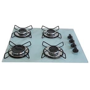 Fogão Cooktop Classic 4 Bocas Ultra Chama Marmorizado Branco