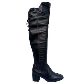Bota Feminina Over The Knee Couro Salto Grosso Bico Redondo Bottero 347805