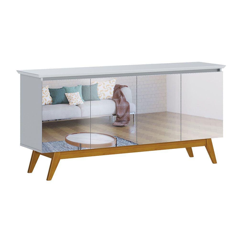 Buffet Classic 4Pts 1.8 - Branco Acetinado - Espelhado