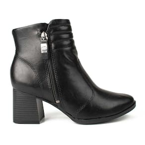 Bota Feminina Casual Cano Baixo Salto Bloco Médio Dakota G5773