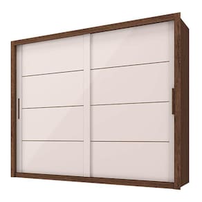 Guarda Roupa Casal Imperador Plus Jacarandá Off White - Zanzini