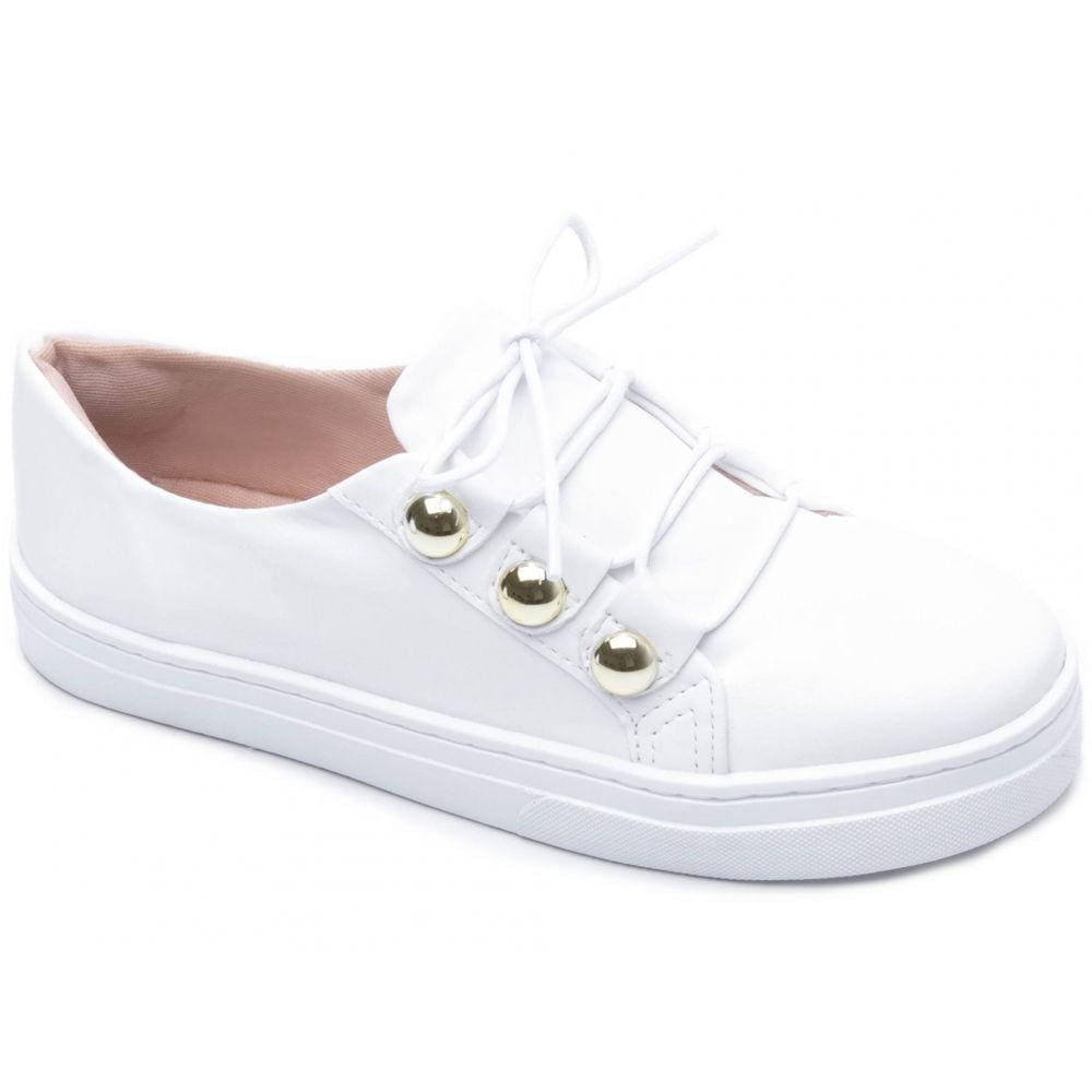 Tênis Slip On Feminino Branco Torricella
