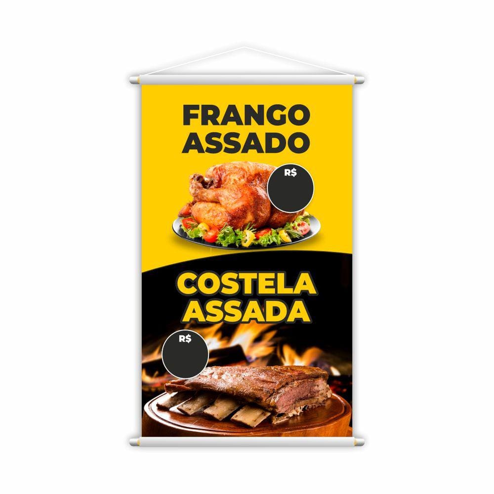 Banner Frango Assado e Costela Assada Restaurante Grande
