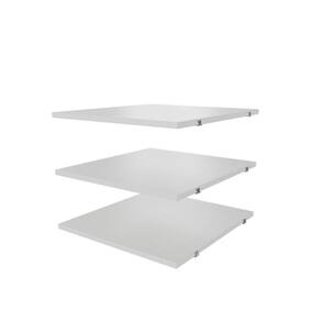 Kit 3 Prateleira 42cm Hera CabeCasa MadeiraMadeira Branco Geada