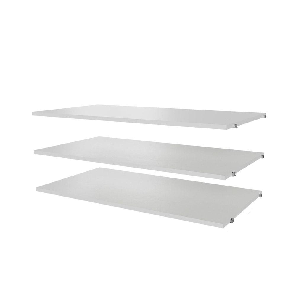 Kit 3 Prateleiras 87cm Hera CabeCasa MadeiraMadeira Branco