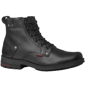 Coturno Masculino Casual Couro Bico Redondo Amortech Pegada 181305