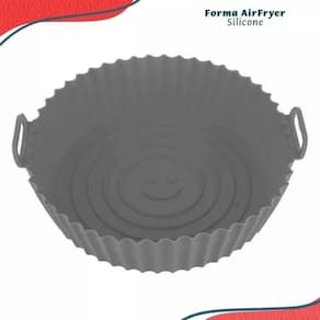 Forma Cesto Para Assadeira Fritadeira AirFryer com Alça Forro em Silicone Flexível Lavável