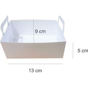 Caixa Cesta de Papel Duplex 20x14x9 cm s/ impressão10 un.