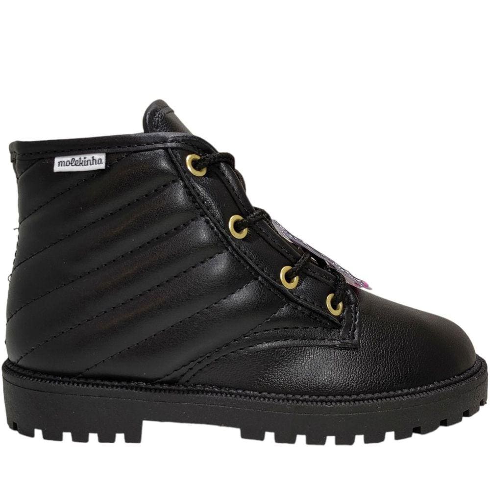 Bota Coturno Infantil Menina Casual Tratorado com Pingente Molekinha 2126.522