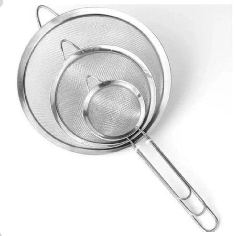 Peneiras de Aço Inox 3pç D.15,16,18cm Western Home