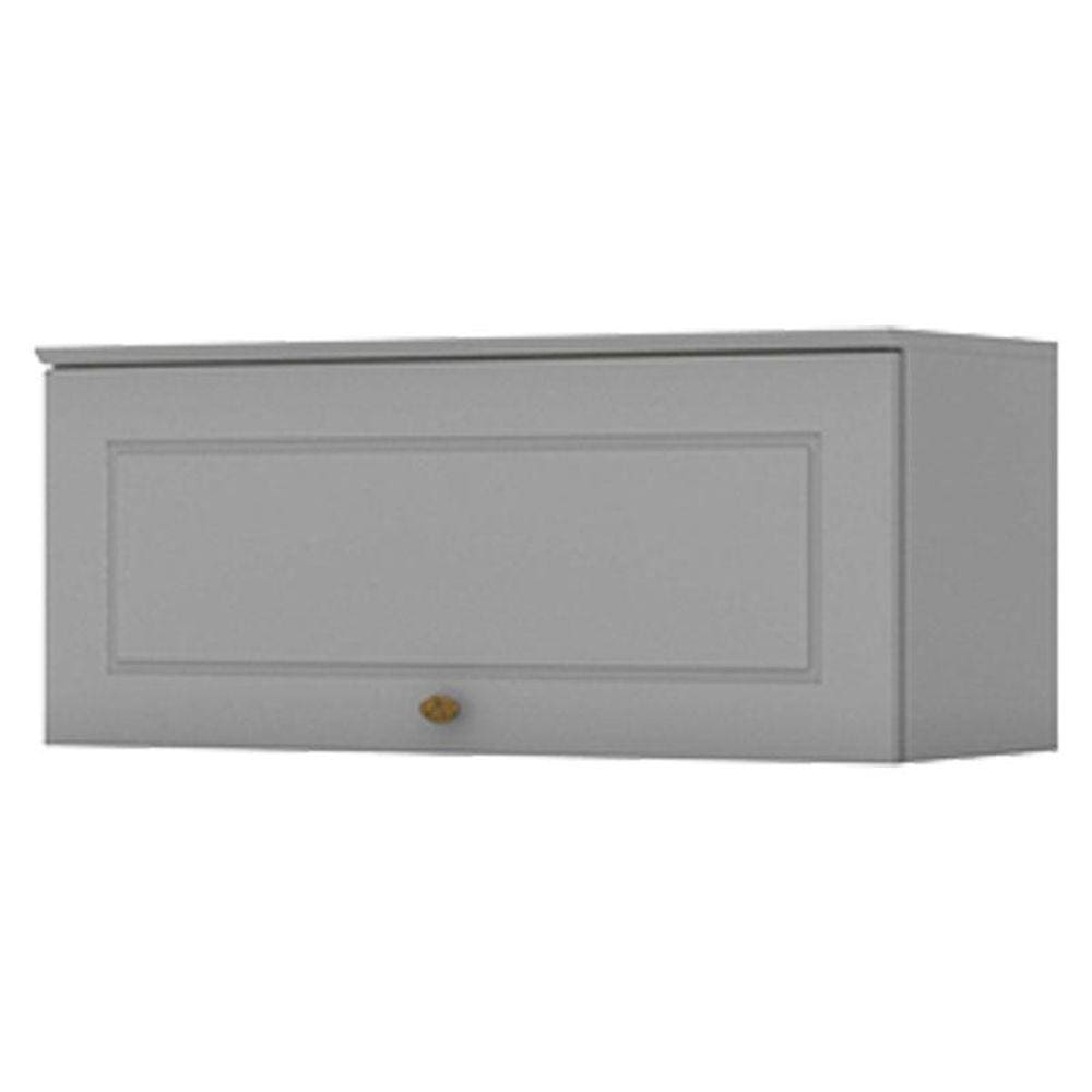 Armário Aéreo 1 Porta Basculante 80 cm Americana Cinza - Henn