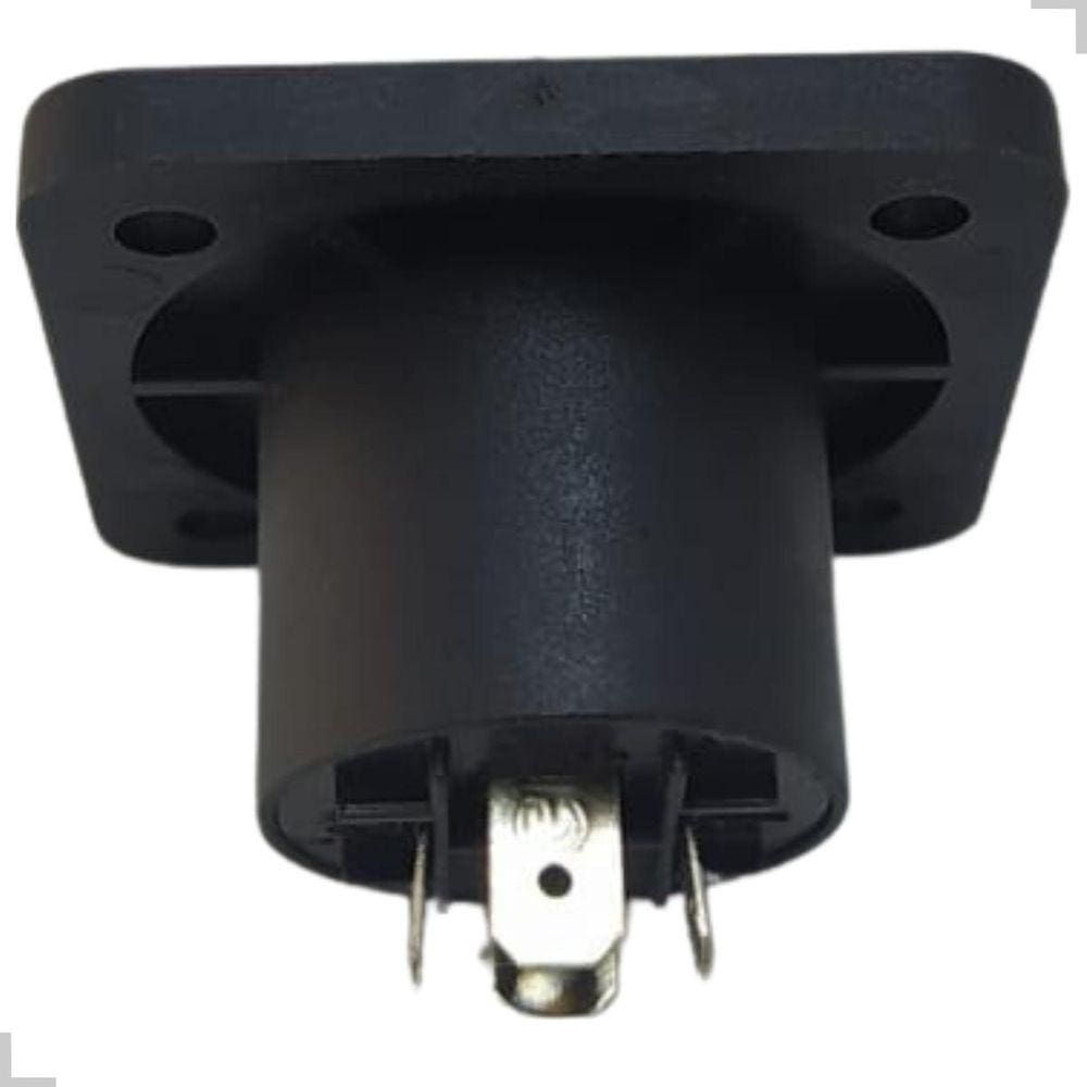 Conector Jack Speakon Fêmea 4 Vias Painel Quadrada Metal