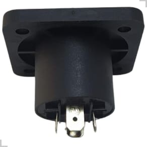 Conector Jack Speakon Fêmea 4 Vias Painel Quadrada Metal