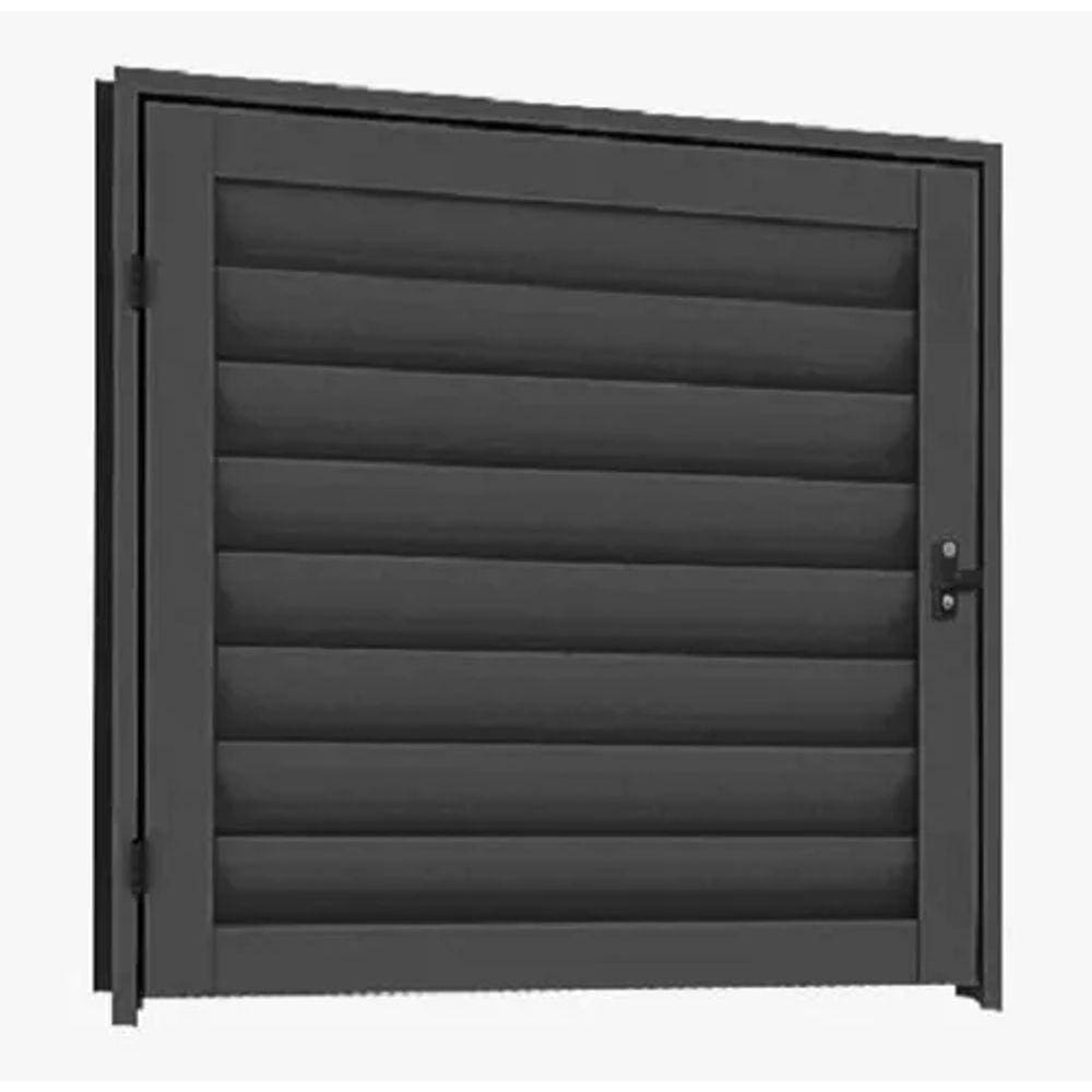 Porta de Alumínio para Alçapão 80x80cm Rede Móveis Preto