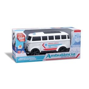 Brinquedo Perua Ambulância Medical Care Orange Toys +3 Branca