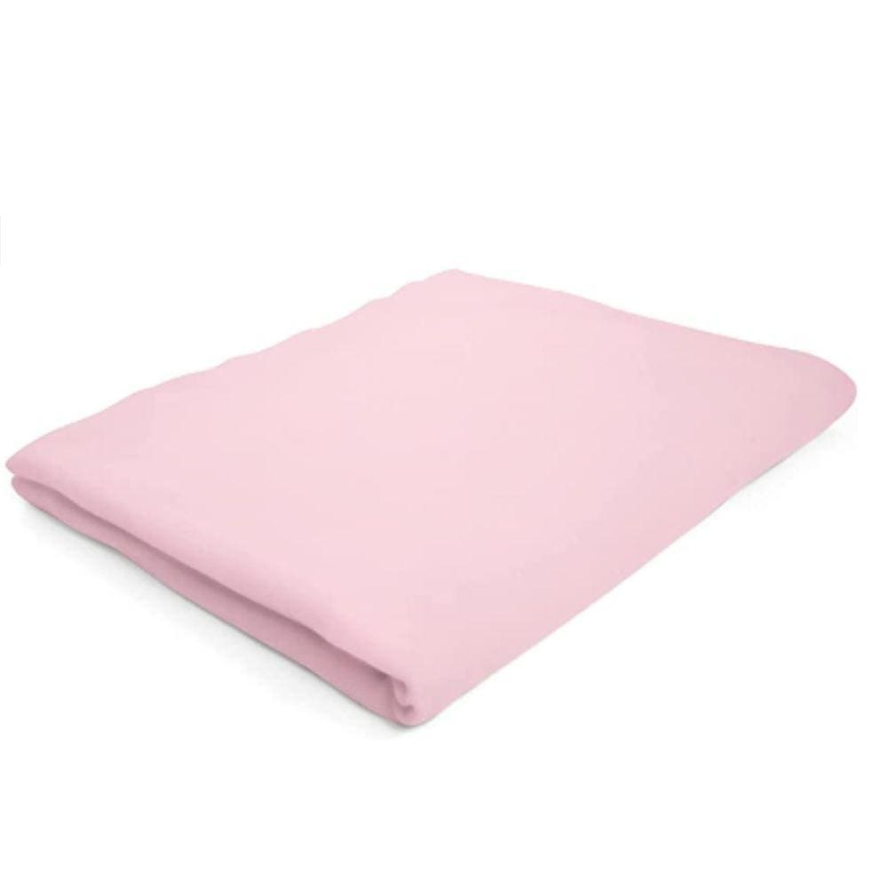 Lençol Avulso Teciclean Liso Rosa E Azul Tamanho Americano 100% Algodão Com Elástico