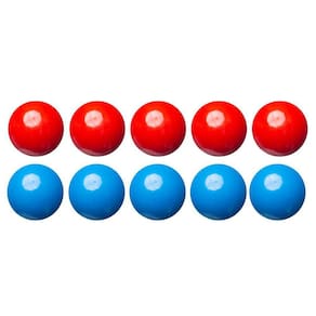 Jogo De Bolas Lisas Mata-Mata 54Mm Sinuca Bilhar Azul/Vermelha