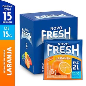 Refresco em Pó Fresh Laranja 15g Display com 15 Unidades