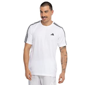 Camiseta Masculina adidas Manga Curta Essentials 3 Listras