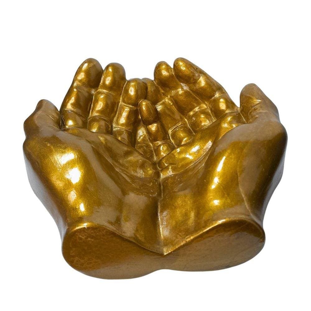 Enfeite As Mãos | Escultura Gesso | Artesanato